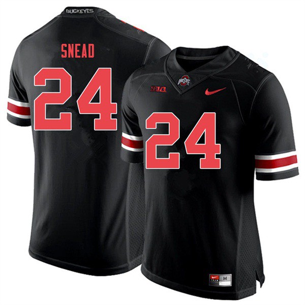 Ohio State Buckeyes #24 Brian Snead Men Stitch Jersey Black Out